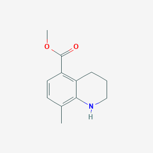 molecular formula C12H15NO2 B2876008 Methyl 8-methyl-1,2,3,4-tetrahydroquinoline-5-carboxylate CAS No. 1030848-28-2