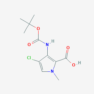 4-Chloro-1-methyl-3-[(2-methylpropan-2-yl)oxycarbonylamino]pyrrole-2-carboxylic acid