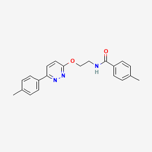 4-methyl-N-(2-((6-(p-tolyl)pyridazin-3-yl)oxy)ethyl)benzamide