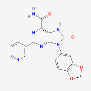 9-(1,3-benzodioxol-5-yl)-8-oxo-2-pyridin-3-yl-7H-purine-6-carboxamide