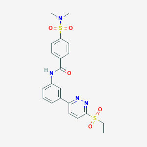 4-[(dimethylamino)sulfonyl]-N-{3-[6-(ethylsulfonyl)pyridazin-3-yl]phenyl}benzamide