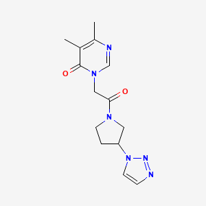 3-(2-(3-(1H-1,2,3-triazol-1-yl)pyrrolidin-1-yl)-2-oxoethyl)-5,6-dimethylpyrimidin-4(3H)-one