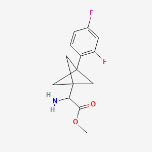 Methyl 2-amino-2-[3-(2,4-difluorophenyl)-1-bicyclo[1.1.1]pentanyl]acetate