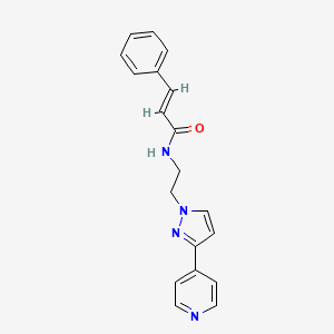 molecular formula C19H18N4O B2876056 N-(2-(3-(pyridin-4-yl)-1H-pyrazol-1-yl)ethyl)cinnamamide CAS No. 1448140-01-9
