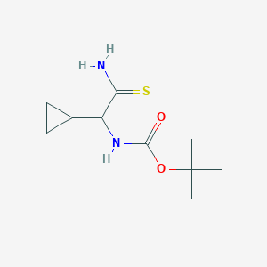 molecular formula C10H18N2O2S B2876076 tert-butyl N-[carbamothioyl(cyclopropyl)methyl]carbamate CAS No. 1340466-61-6