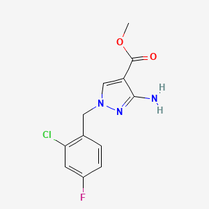 methyl 3-amino-1-(2-chloro-4-fluorobenzyl)-1H-pyrazole-4-carboxylate