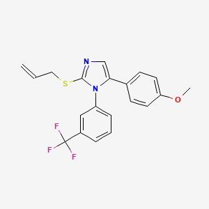 2-(allylthio)-5-(4-methoxyphenyl)-1-(3-(trifluoromethyl)phenyl)-1H-imidazole