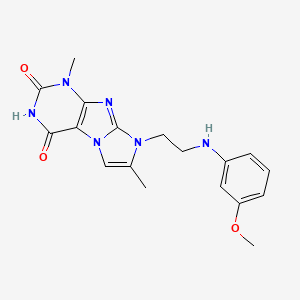 8-(2-((3-methoxyphenyl)amino)ethyl)-1,7-dimethyl-1H-imidazo[2,1-f]purine-2,4(3H,8H)-dione