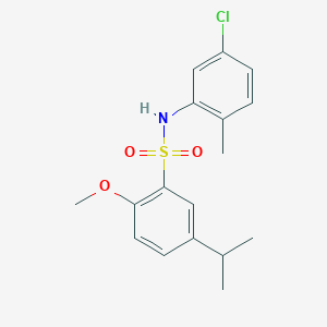 N-(5-chloro-2-methylphenyl)-2-methoxy-5-(propan-2-yl)benzene-1-sulfonamide