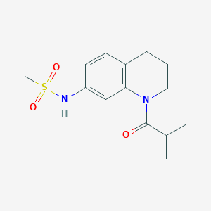 molecular formula C14H20N2O3S B2876111 N-(1-isobutyryl-1,2,3,4-tetrahydroquinolin-7-yl)methanesulfonamide CAS No. 946220-79-7
