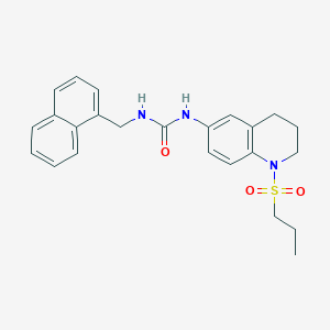 molecular formula C24H27N3O3S B2876115 1-(Naphthalen-1-ylmethyl)-3-(1-(propylsulfonyl)-1,2,3,4-tetrahydroquinolin-6-yl)urea CAS No. 1203334-67-1