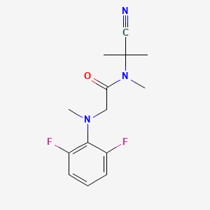 molecular formula C14H17F2N3O B2876136 N-(1-cyano-1-methylethyl)-2-[(2,6-difluorophenyl)(methyl)amino]-N-methylacetamide CAS No. 1252114-63-8