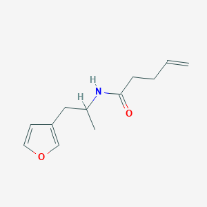 molecular formula C12H17NO2 B2876189 N-[1-(furan-3-yl)propan-2-yl]pent-4-enamide CAS No. 1795491-30-3