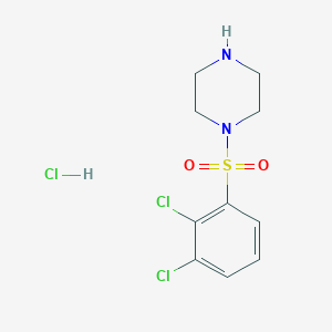 molecular formula C10H13Cl3N2O2S B2876204 1-[(2,3-Dichlorophenyl)sulfonyl]piperazine hydrochloride CAS No. 1170980-74-1