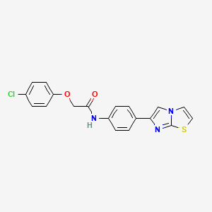molecular formula C19H14ClN3O2S B2876245 2-(4-chlorophenoxy)-N-(4-{imidazo[2,1-b][1,3]thiazol-6-yl}phenyl)acetamide CAS No. 850631-78-6