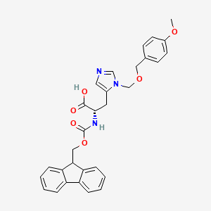 molecular formula C30H29N3O6 B2876249 Fmoc-His(MBom)-OH CAS No. 1327338-56-6