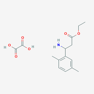 molecular formula C15H21NO6 B2876273 Ethyl 3-amino-3-(2,5-dimethylphenyl)propanoate oxalate CAS No. 502842-24-2