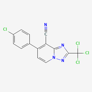 7-(4-Chlorophenyl)-2-(trichloromethyl)-[1,2,4]triazolo[1,5-a]pyridine-8-carbonitrile