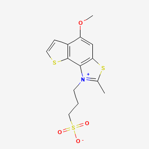 3-(5-Methoxy-2-methylthieno[2,3-e][1,3]benzothiazol-1-ium-1-yl)propane-1-sulfonate