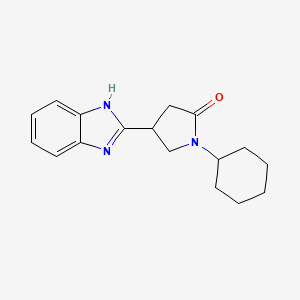 4-(1H-benzimidazol-2-yl)-1-cyclohexylpyrrolidin-2-one