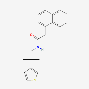 molecular formula C20H21NOS B2876322 N-(2-methyl-2-(thiophen-3-yl)propyl)-2-(naphthalen-1-yl)acetamide CAS No. 2309612-91-5
