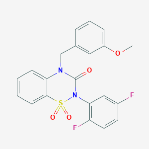 B2876324 2-(2,5-difluorophenyl)-4-(3-methoxybenzyl)-2H-1,2,4-benzothiadiazin-3(4H)-one 1,1-dioxide CAS No. 941899-48-5