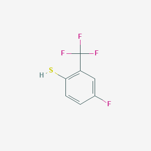 molecular formula C7H4F4S B2876335 4-Fluoro-2-trifluoromethylbenzenethiol CAS No. 1208077-00-2