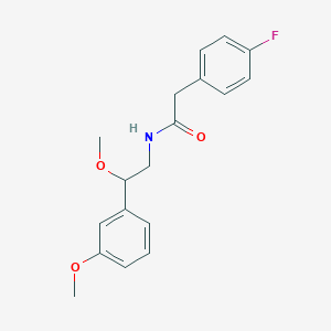 B2876357 2-(4-fluorophenyl)-N-(2-methoxy-2-(3-methoxyphenyl)ethyl)acetamide CAS No. 1797557-58-4