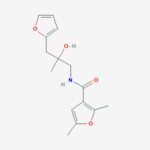 molecular formula C15H19NO4 B2876367 N-[3-(furan-2-yl)-2-hydroxy-2-methylpropyl]-2,5-dimethylfuran-3-carboxamide CAS No. 1788530-54-0