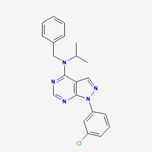 molecular formula C21H20ClN5 B2876371 N-benzyl-1-(3-chlorophenyl)-N-(propan-2-yl)-1H-pyrazolo[3,4-d]pyrimidin-4-amine CAS No. 890946-24-4