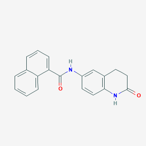 molecular formula C20H16N2O2 B2876381 N-(2-oxo-1,2,3,4-tetrahydroquinolin-6-yl)-1-naphthamide CAS No. 922000-26-8