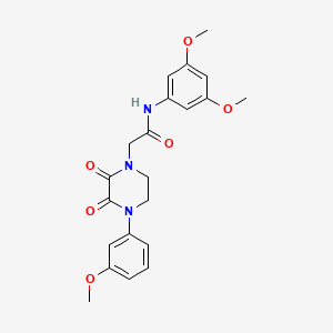 molecular formula C21H21N3O6 B2876387 N-(3,5-dimethoxyphenyl)-2-[4-(3-methoxyphenyl)-2,3-dioxo-1,2,3,4-tetrahydropyrazin-1-yl]acetamide CAS No. 891867-84-8