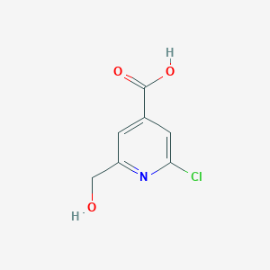 molecular formula C7H6ClNO3 B2876389 2-Chloro-6-hydroxymethyl-isonicotinic acid CAS No. 900799-89-5