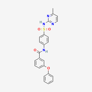 molecular formula C24H20N4O4S B2876390 N-(4-(N-(4-methylpyrimidin-2-yl)sulfamoyl)phenyl)-3-phenoxybenzamide CAS No. 303035-30-5
