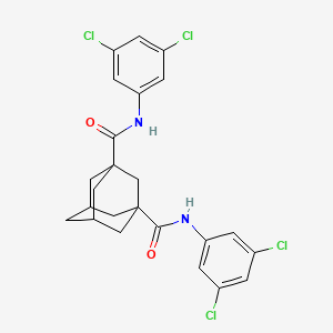 molecular formula C24H22Cl4N2O2 B2876395 N1,N3-bis(3,5-dichlorophenyl)adamantane-1,3-dicarboxamide CAS No. 450353-68-1