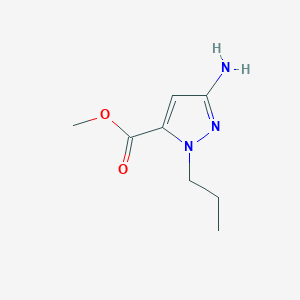 molecular formula C8H13N3O2 B2876401 Methyl 5-amino-2-propylpyrazole-3-carboxylate CAS No. 2248275-33-2