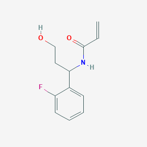 molecular formula C12H14FNO2 B2876402 N-[1-(2-Fluorophenyl)-3-hydroxypropyl]prop-2-enamide CAS No. 2361641-98-5