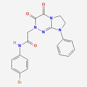 molecular formula C19H16BrN5O3 B2876406 N-(4-bromophenyl)-2-(3,4-dioxo-8-phenyl-3,4,7,8-tetrahydroimidazo[2,1-c][1,2,4]triazin-2(6H)-yl)acetamide CAS No. 942011-96-3