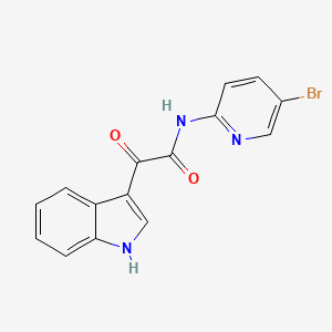 molecular formula C15H10BrN3O2 B2876415 N-(5-bromopyridin-2-yl)-2-(1H-indol-3-yl)-2-oxoacetamide CAS No. 1022607-71-1
