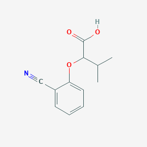 molecular formula C12H13NO3 B2876416 2-(2-Cyanophenoxy)-3-methylbutanoic acid CAS No. 1016502-71-8
