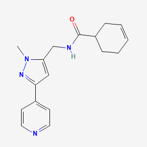 molecular formula C17H20N4O B2876418 N-{[1-methyl-3-(pyridin-4-yl)-1H-pyrazol-5-yl]methyl}cyclohex-3-ene-1-carboxamide CAS No. 2309309-03-1