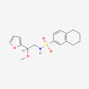 molecular formula C17H21NO4S B2876422 N-[2-(furan-2-yl)-2-methoxyethyl]-5,6,7,8-tetrahydronaphthalene-2-sulfonamide CAS No. 1795196-11-0
