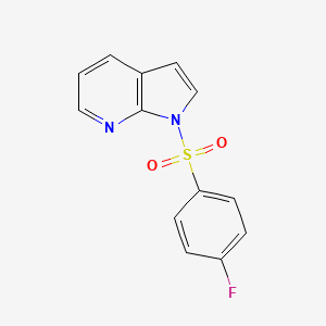 molecular formula C13H9FN2O2S B2876423 1-[(4-fluorophenyl)sulfonyl]-1H-pyrrolo[2,3-b]pyridine CAS No. 477857-53-7