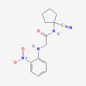 molecular formula C14H16N4O3 B2876463 N-(1-cyanocyclopentyl)-2-[(2-nitrophenyl)amino]acetamide CAS No. 1394664-99-3