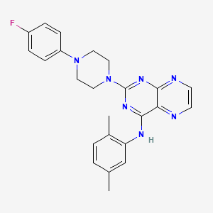 molecular formula C24H24FN7 B2876521 N-(2,5-dimethylphenyl)-2-[4-(4-fluorophenyl)piperazin-1-yl]pteridin-4-amine CAS No. 946298-05-1