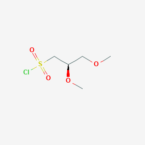 B2876526 (2R)-2,3-dimethoxypropane-1-sulfonyl chloride CAS No. 2230789-77-0