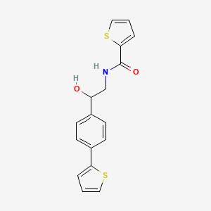 molecular formula C17H15NO2S2 B2876563 N-{2-hydroxy-2-[4-(thiophen-2-yl)phenyl]ethyl}thiophene-2-carboxamide CAS No. 2380177-93-3