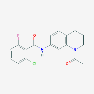 molecular formula C18H16ClFN2O2 B2876566 N-(1-acetyl-1,2,3,4-tetrahydroquinolin-7-yl)-2-chloro-6-fluorobenzamide CAS No. 898439-06-0