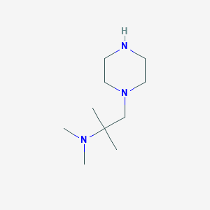 molecular formula C10H23N3 B2876643 Dimethyl[2-methyl-1-(piperazin-1-yl)propan-2-yl]amine CAS No. 1242815-21-9