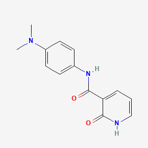 molecular formula C14H15N3O2 B2876707 N-(4-(Dimethylamino)phenyl)-2-oxo-1,2-dihydropyridine-3-carboxamide CAS No. 923208-09-7
